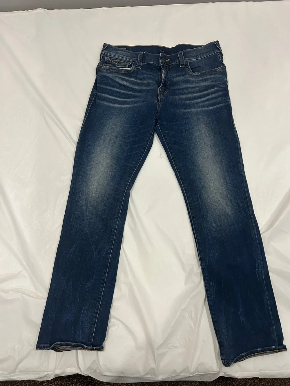 Classic true religion blue denim Jeans relaxed straight fit size 34